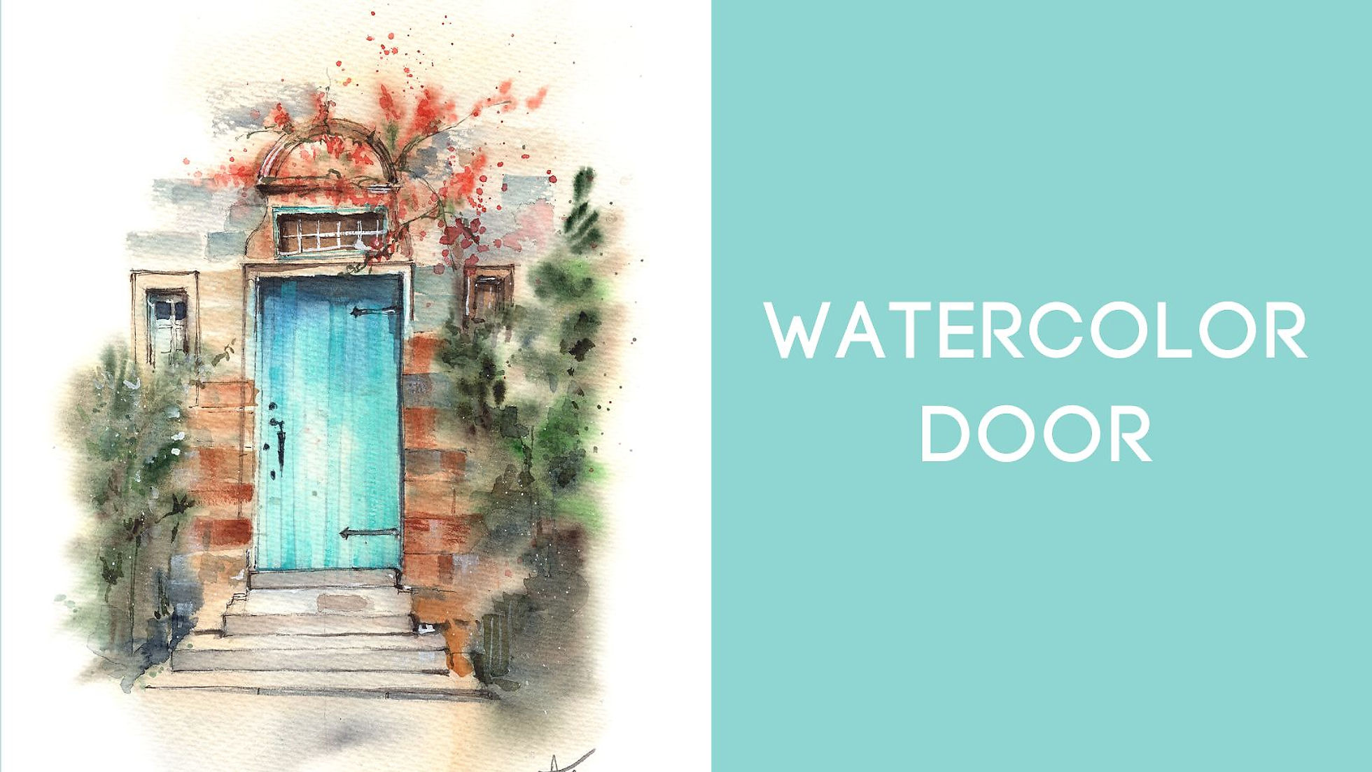 Watercolor Door